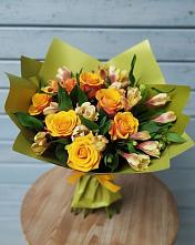 Букет цветов из:  Альстромерии и Розы в Старое Дрожжаное