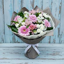 Букет цветов из:  Герберы, Альстромерии и Хризантемы в Старое Дрожжаное