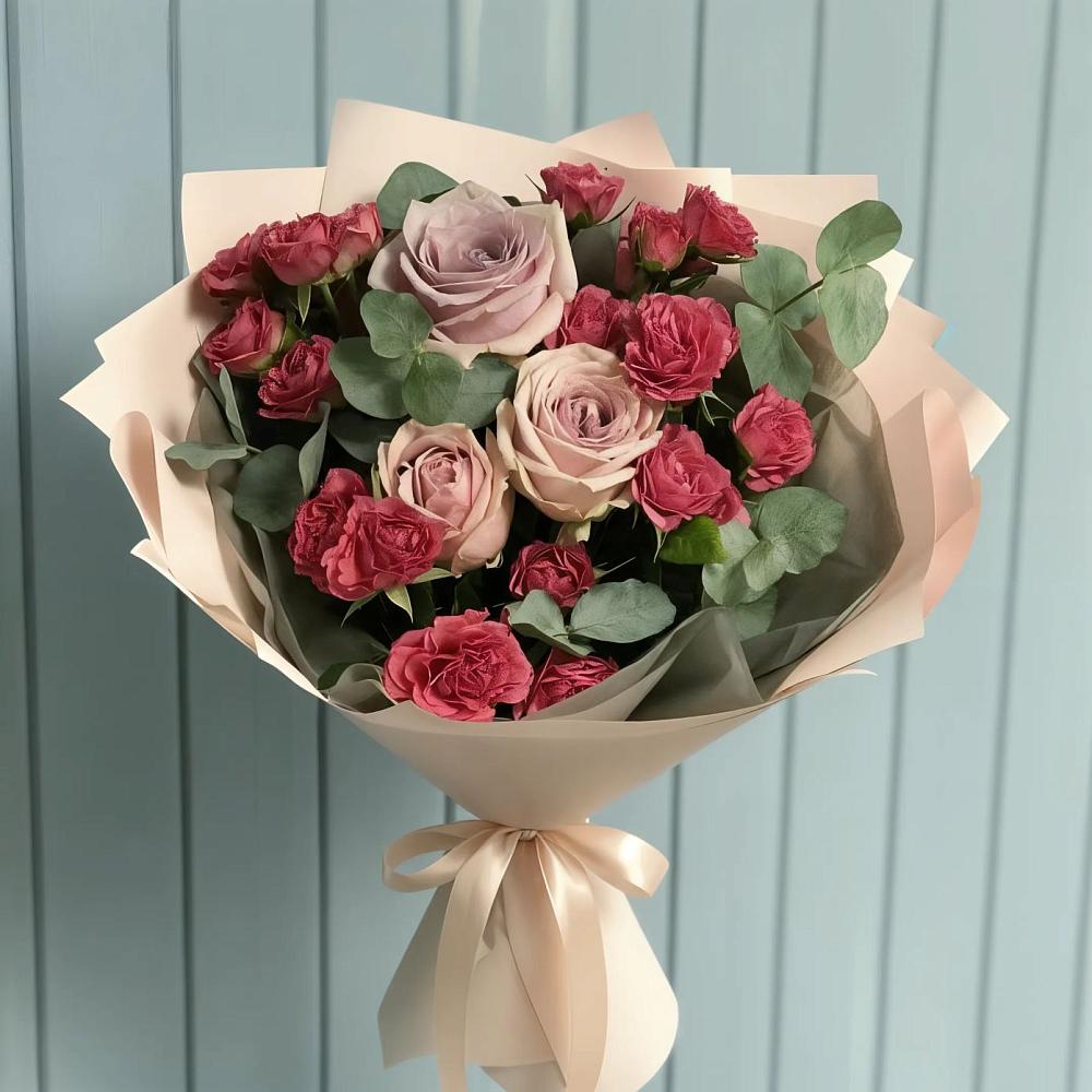 Букет цветов из: Гвоздики и Розы в Старое Дрожжаное