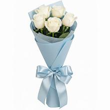 Букет 5 Белых роз Проуд в Старое Дрожжаное