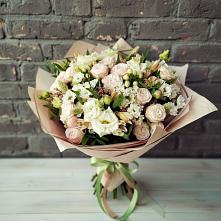 Букет цветов из:  Альстромерии, Розы и Хризантемы в Старое Дрожжаное
