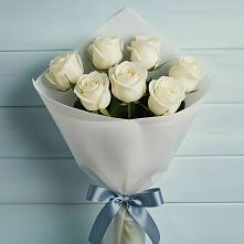 Букет 7 Белых роз Эдлесс Лав в Старое Дрожжаное