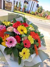 Букет цветов из:  Герберы #REPLACE_PRED# Старое Дрожжаное