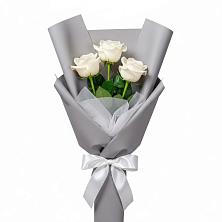 Букет 3 белые розы в Старое Дрожжаное