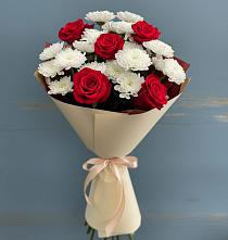 Букет цветов из:  Розы и Хризантемы в Старое Дрожжаное