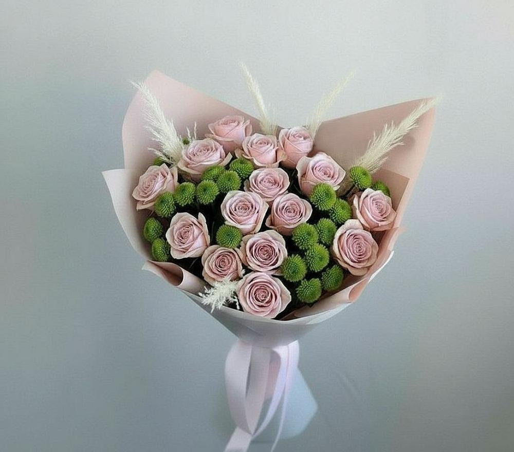 Букет цветов из: Розы и Хризантемы в Старое Дрожжаное