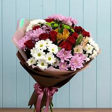 Букет цветов из:  Розы, Хризантемы и Альстромерии #REPLACE_PRED# Старое Дрожжаное