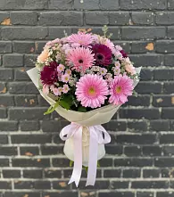 Букет цветов из:  Герберы и Хризантемы в Старое Дрожжаное