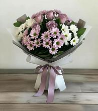 Букет цветов из:  Хризантемы и Розы в Старое Дрожжаное