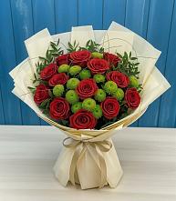 Букет цветов из:  Розы и Хризантемы в Старое Дрожжаное