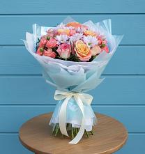 Букет цветов из:  Хризантемы и Розы #REPLACE_PRED# Старое Дрожжаное