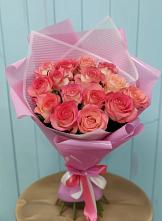 Букет 15 Розовых роз Равель в Старое Дрожжаное