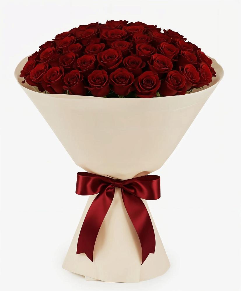 Букет 101 Бордовая роза Блэк Бакарра в Старое Дрожжаное