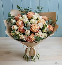Букет цветов из:  Альстромерии и Розы в Старое Дрожжаное